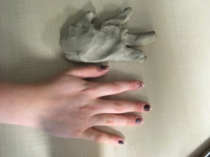 Rubber/clay Hand experiment UoM Antony Hall